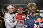 Michael Schumacher, Tom Kristensen und Sebastian Vettel