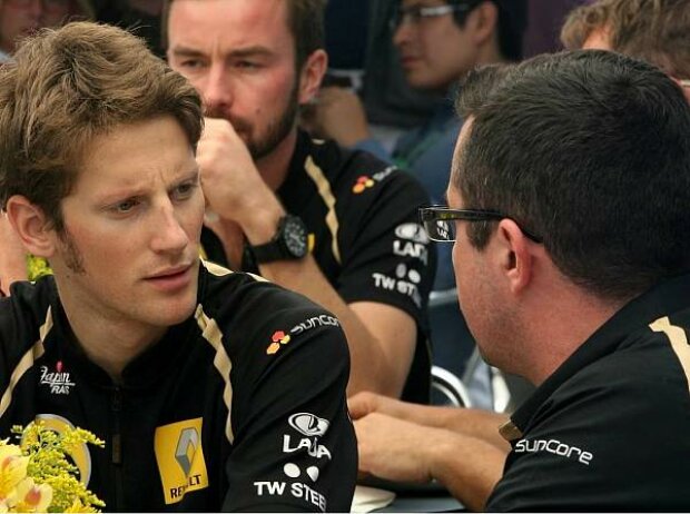 Eric Boullier, Romain Grosjean Eric Boullier, Romain Grosjean
