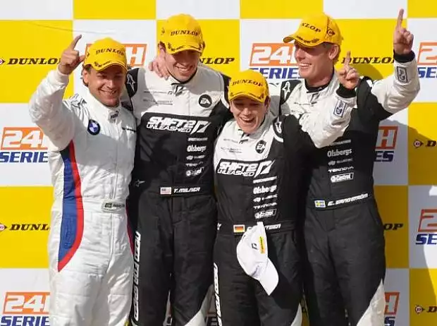Claudia Hürtgen, Tommy Milner, Augusto Farfus, Edward Sandström Titel-Bild zur News: Claudia Hürtgen, Tommy Milner, Augusto Farfus, Edward Sandström