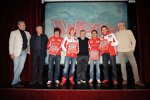 Fernando Alonso, Nicky Hayden, Felipe Massa und Valentino Rossi 