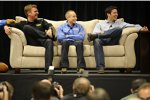 Auf der Frage-Couch: Clint Bowyer, Mark Martin und Martin Truex Jun. (Waltrip) 