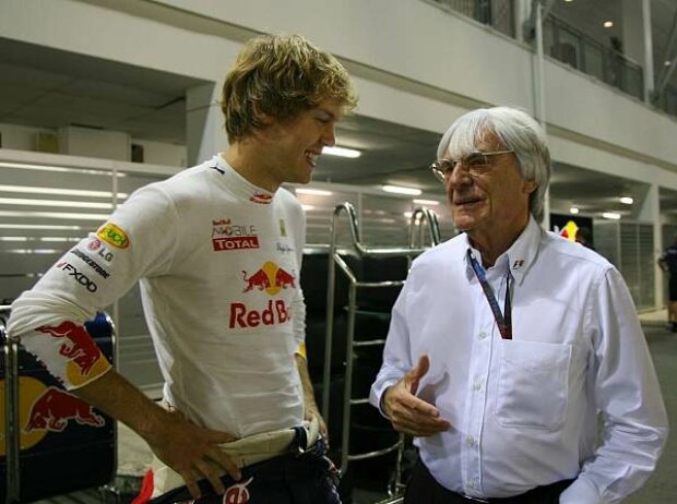 Titel-Bild zur News: Sebastian Vettel und Bernie Ecclestone
