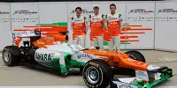 Bild zum Inhalt: In gewohnten Farben: Der neue Force India ist da