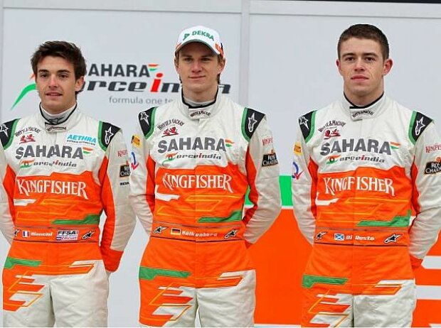 Paul di Resta, Nico Hülkenberg, Jules Bianchi