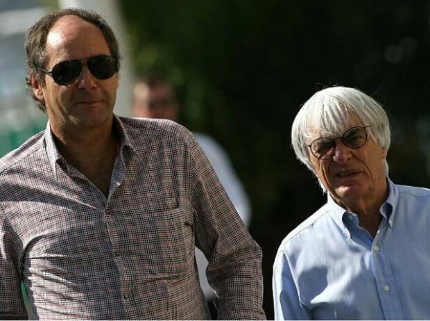 Titel-Bild zur News: Gerhard Berger, Bernie Ecclestone (Formel-1-Chef)