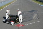 Sergio Perez, Kamui Kobayashi und der Sauber-Ferrari C31