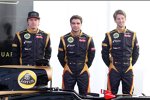 Kimi Räikkönen, Jerome D'Ambrosio und Romain Grosjean (Lotus) 