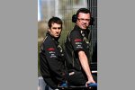 Eric Boullier (Teamchef Lotus) und Nicolas Prost (Weltmeister-Sohn) 