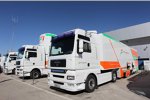 Die Trucks im Faherlager von Jerez
