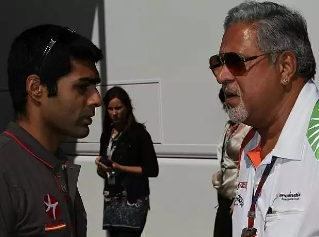 Karun Chandhok, Vijay Mallya (Teameigentümer) Titel-Bild zur News: Karun Chandhok, Vijay Mallya (Teameigentümer)