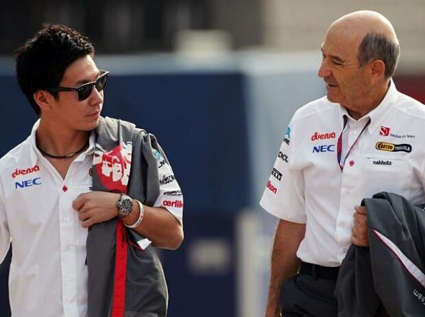 Titel-Bild zur News: Kamui Kobayashi, Peter Sauber (Teamchef)