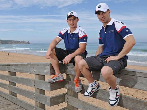 Leon Haslam; Marco Melandri Leon Haslam; Marco Melandri