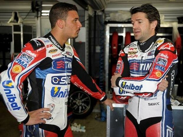 Davide Giugliano; Carlos Checa Davide Giugliano; Carlos Checa