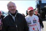 Manager Didier Coton mit Lewis Hamilton (McLaren) 