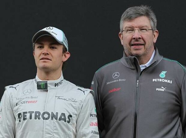 Nico Rosberg, Ross Brawn (Teamchef) Nico Rosberg, Ross Brawn (Teamchef)