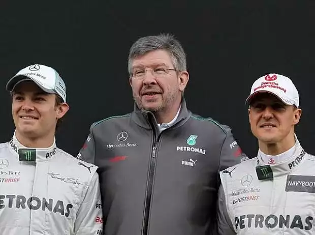 Nico Rosberg, Ross Brawn (Teamchef), Michael Schumacher Titel-Bild zur News: Nico Rosberg, Ross Brawn (Teamchef), Michael Schumacher