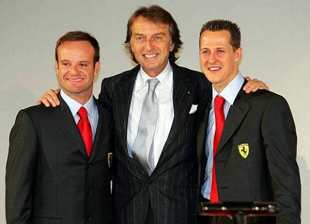 Titel-Bild zur News: Barrichello, Montezemolo und Schumacher