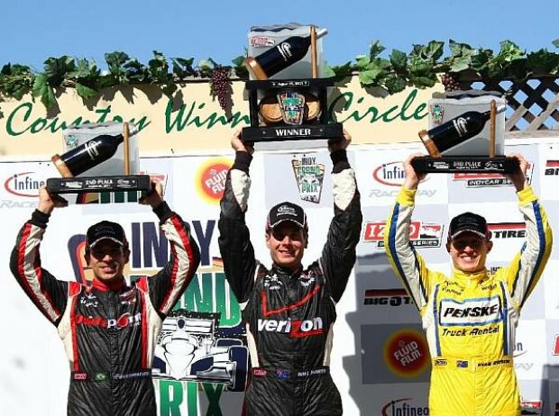 Will Power, Helio Castroneves, Ryan Briscoe