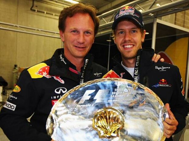 Christian Horner (Teamchef), Sebastian Vettel