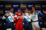 Gabriele Tarquini (Lukoil), Robert Huff (Chevrolet), Yvan Muller (Chevrolet), Pepe Oriola (Tuenti) 