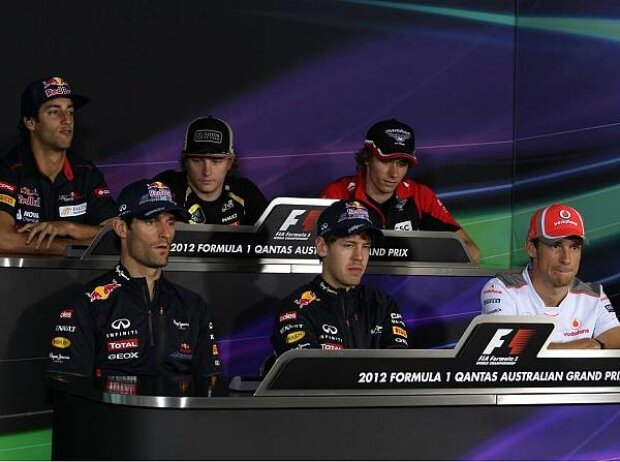 Titel-Bild zur News: Daniel Ricciardo, Kimi Räikkönen, Charles Pic, Jenson Button, Mark Webber, Sebastian Vettel