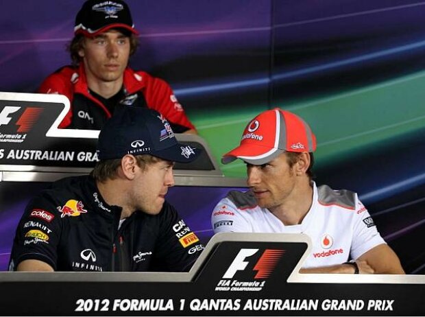 Sebastian Vettel, Jenson Button Sebastian Vettel, Jenson Button