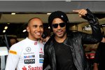 Lewis Hamilton (McLaren) mit Lenny Kravitz