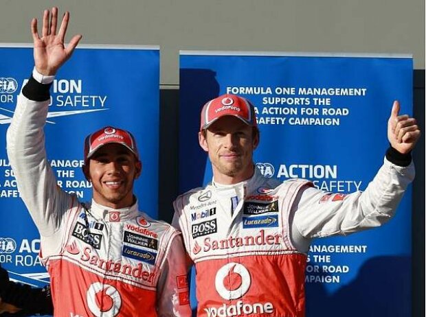 Titel-Bild zur News: Jenson Button, Lewis Hamilton