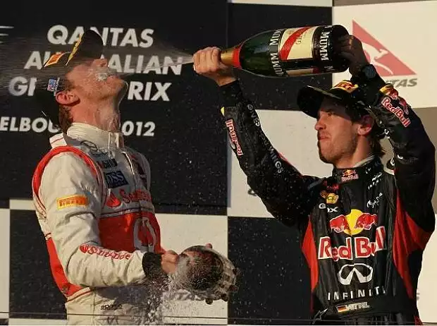 Jenson Button, Sebastian Vettel Titel-Bild zur News: Jenson Button, Sebastian Vettel