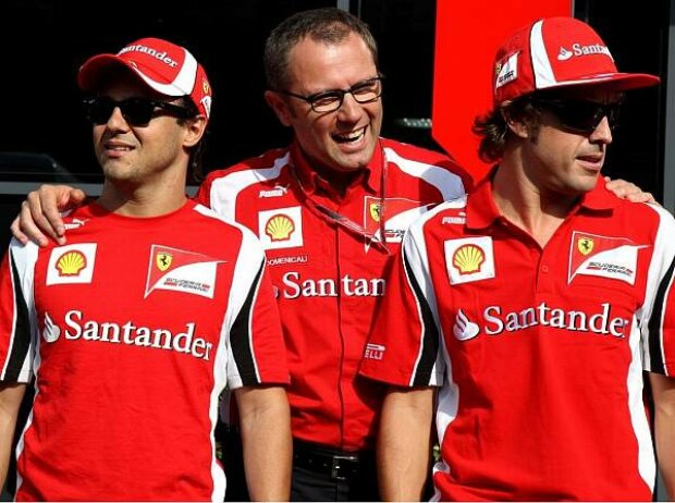 Felipe Massa, Stefano Domenicali (Teamchef), Fernando Alonso