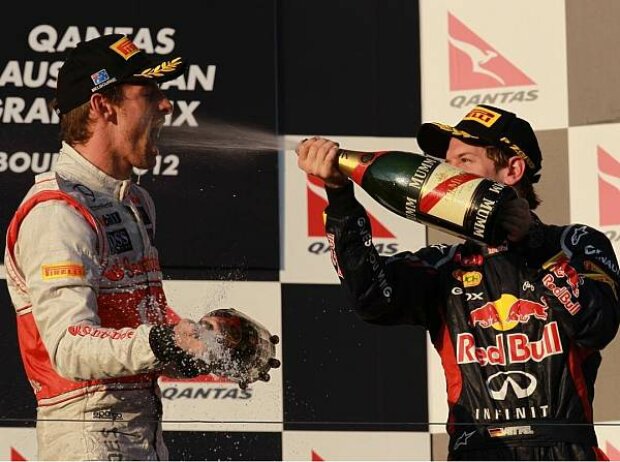 Titel-Bild zur News: Jenson Button, Sebastian Vettel