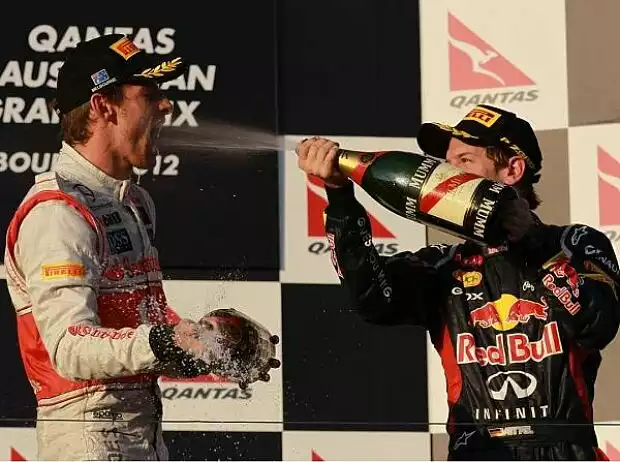 Jenson Button, Sebastian Vettel Titel-Bild zur News: Jenson Button, Sebastian Vettel