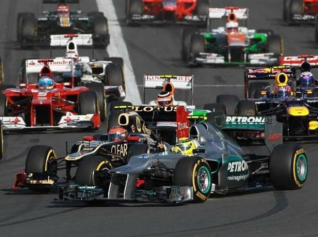 Titel-Bild zur News: Romain Grosjean, Nico Rosberg