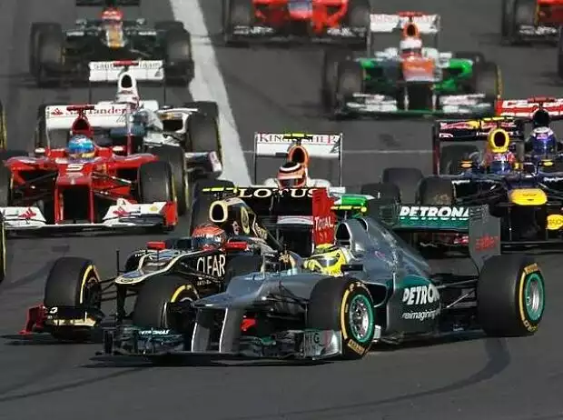 Romain Grosjean, Nico Rosberg Titel-Bild zur News: Romain Grosjean, Nico Rosberg