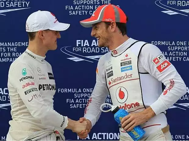 Titel-Bild zur News: Michael Schumacher, Jenson Button