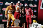 Helio Castroneves, Ryan Hunter-Reay, Scott Dixon und s Schwester Holly