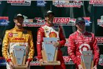 Das St-Pete-Podium: Helio Castroneves, Ryan Hunter-Reay und Scott Dixon