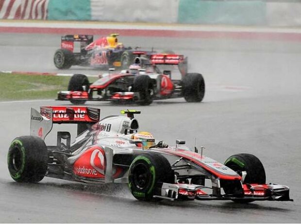Titel-Bild zur News: Lewis Hamilton, Jenson Button, Mark Webber