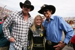 Country-Sänger Trace Atkins, Miss-Sprint-Cup Jaclyn Roney und Richard Petty