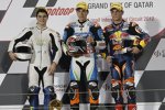 Romano Fenati, Maverick Vinales und Sandro Cortese 