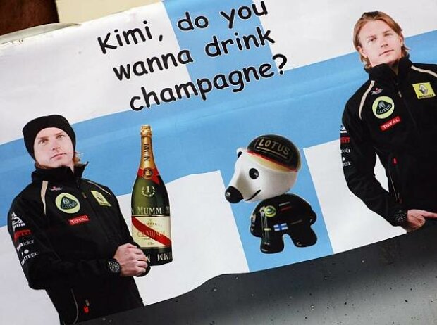 Fan-Transparent für Kimi Räikkönen in Sepang 2012