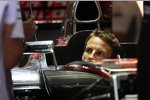 Sitzprobe am Donnerstag: Jenson Button in seinem McLaren-Mercedes MP4-27