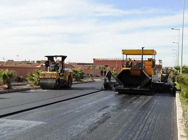 Streckenarbeiten in Marrakesch