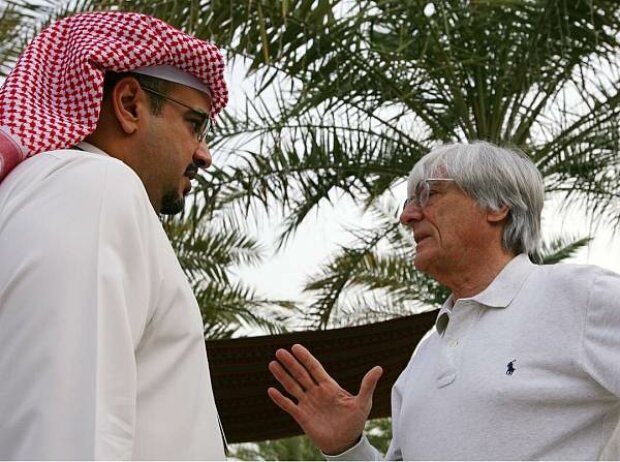 Scheich aus Bahrain mit Bernie Ecclestone