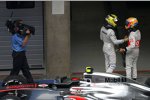 Lewis Hamilton (McLaren) und Nico Rosberg (Mercedes) 