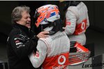Norbert Haug (Mercedes-Motorsportchef) und Jenson Button (McLaren) 