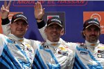 Alain Menu (Chevrolet), Robert Huff (Chevrolet), Yvan Muller (Chevrolet) 