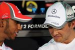 Lewis Hamilton (McLaren) und Nico Rosberg (Mercedes) 