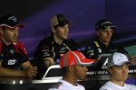 Romain Grosjean (Lotus) in der FIA-Pressekonferenz