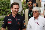 Christian Horner (Teamchef) und Bernie Ecclestone (Formel-1-Chef) 